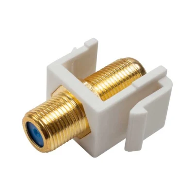  Gold Plated RG6 Coaxial Keystone Jack Insert for Wall Plate Outlet Panel