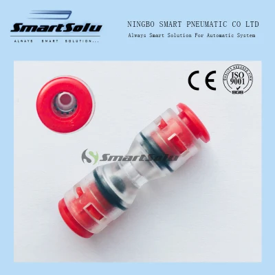 5mm Straight Push in Gas Block Quick Coupler Microduct Connectors