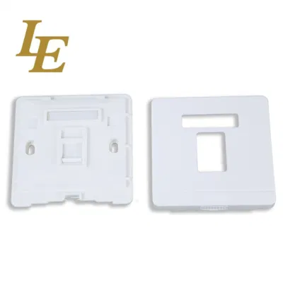 Le Plastic Cat5e UTP 2 Ports Data Outlet Fiber Optic Faceplate
