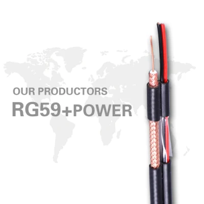  Coaxial Cable CCTV Cable Rg59 Cable with Power Rg58 RG6 CATV Cable