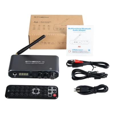 Gtmedia A6 Bluetooth 5.1 Receiver and Transmitter Audio Adapter Share Audio at Any Time