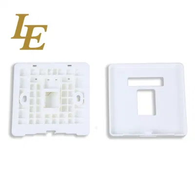 Le Plastic Cat5e UTP 2 Ports Data Outlet Fiber Optic Faceplate