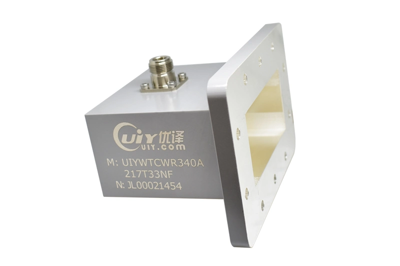 WR340 2.17~3.3GHz Waveguide to Coaxial Adapter with Right Angle