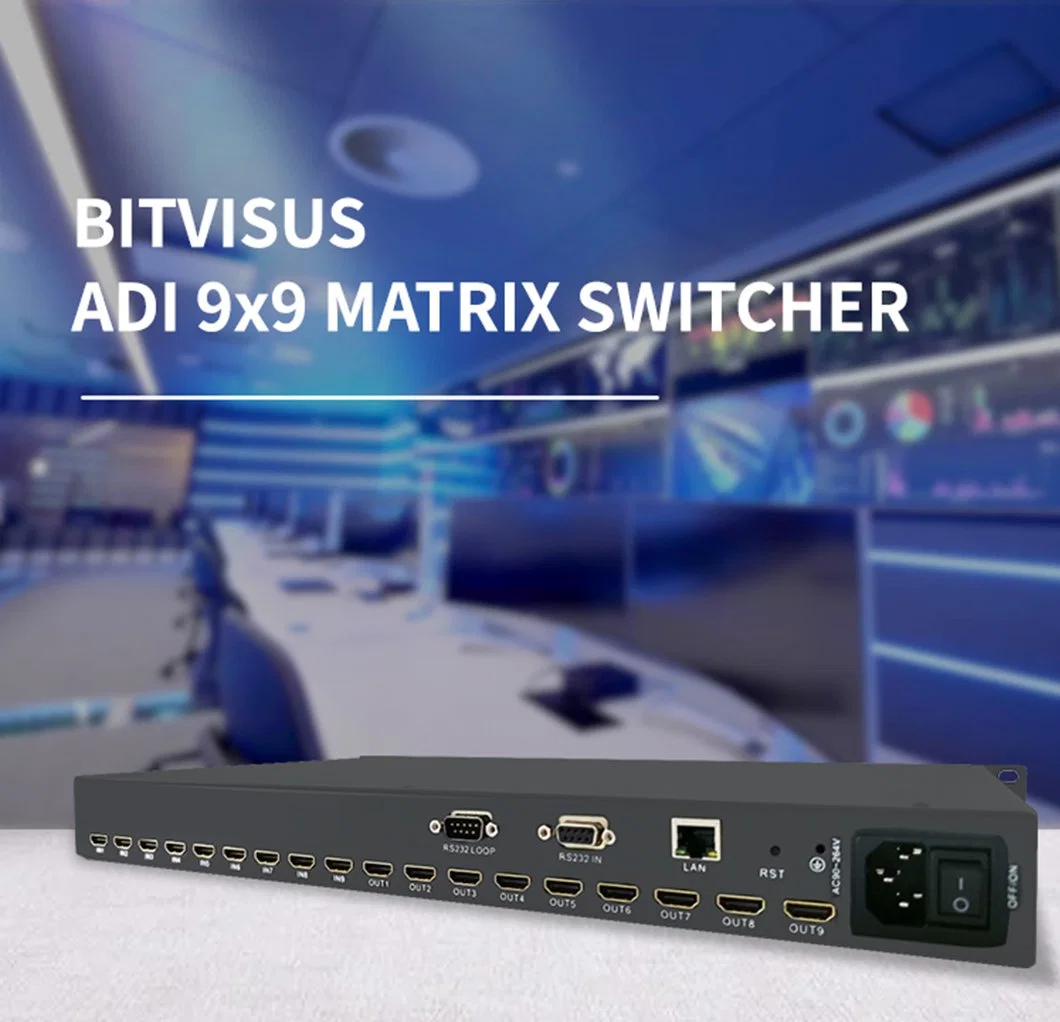 Supports 3D Video TV Wall Video Switcher AV Matrix 8 X 8 HDMI LCD LED TV 9X9 Switch Matrix Switcher 8X8