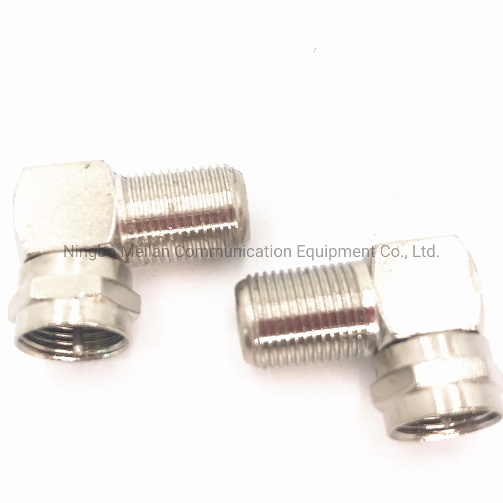 90 Degree Right Angle F RG6 Rg59 Coaxial Connector Adapter