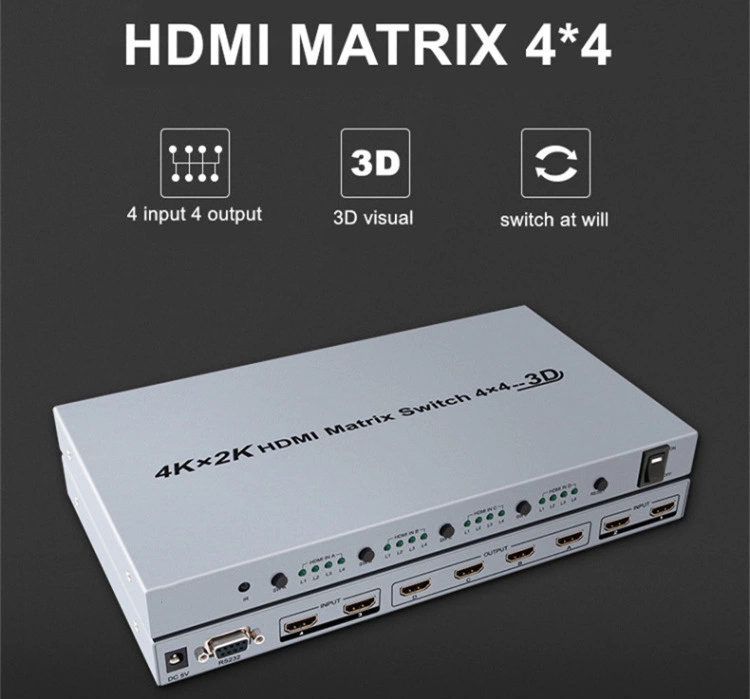 12V 4K*2K@30Hz Video HDMI Matrix Switch 8*8