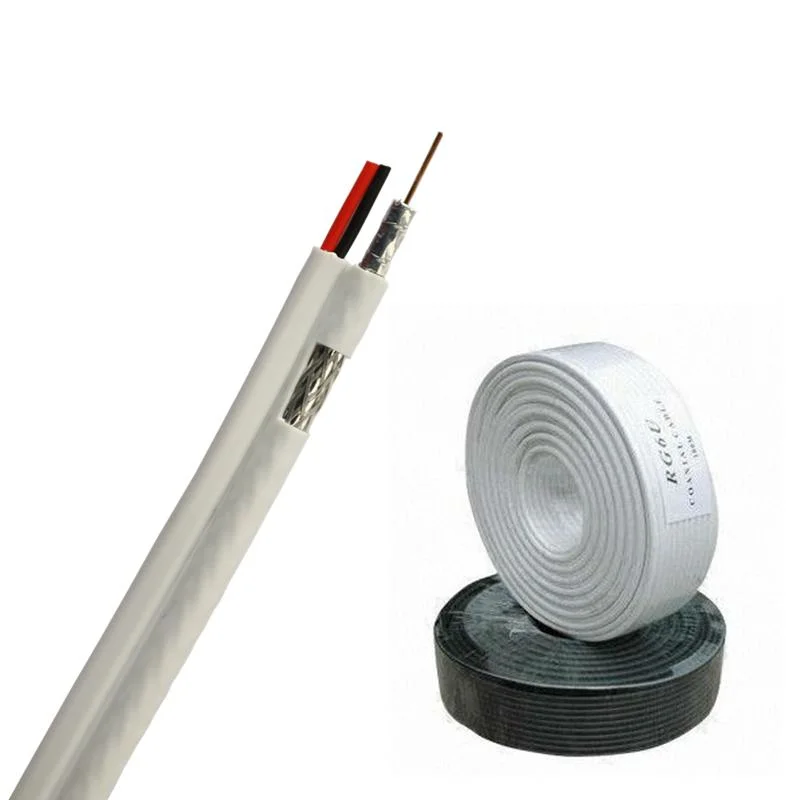 RG6+2c Power Shield Black/White Color Coaxial Cable