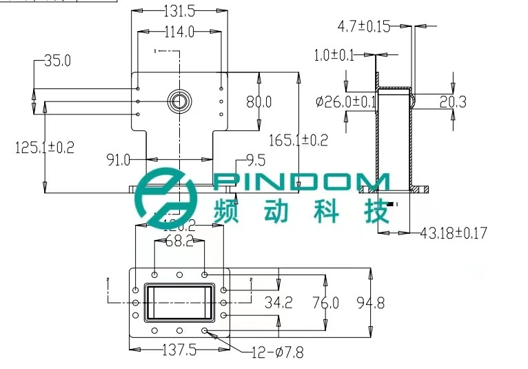 China Supplier for Microwave Oven Parts Customized Flexible Industrial Equipment Waveguide Microwave