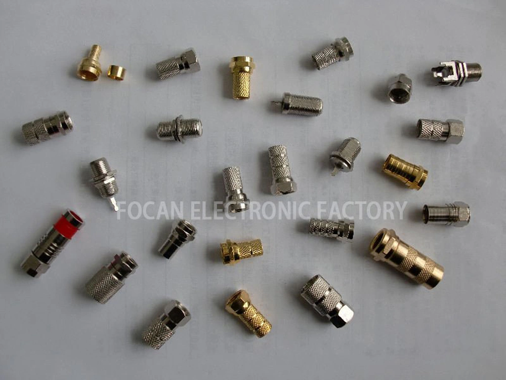 Rg58 RG6 Rg59 Crimp Coaxial F Male Cable Connector