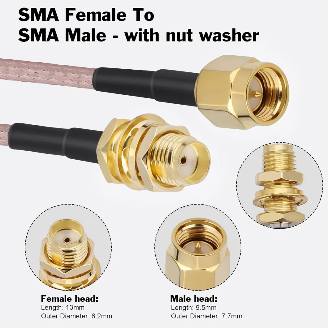 RF Coax Connector SMA Female Jack Solder PCB Board Mount Straight Adapter for Rotating Antenna Assembly