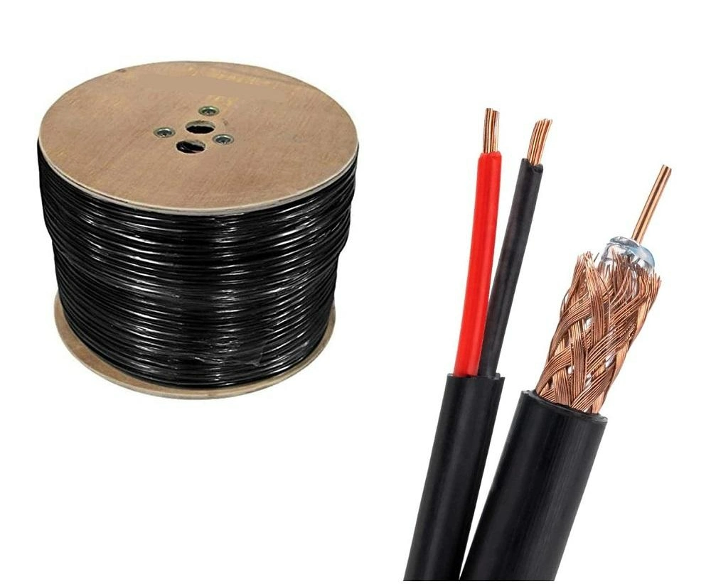 Rg59 Rg9 Coaxial Cable with 2 Core Power Cable Rg58 Rg 11 RG6 Coaxial with Power Rg 6 Rg59 Coaxial Cable with Power