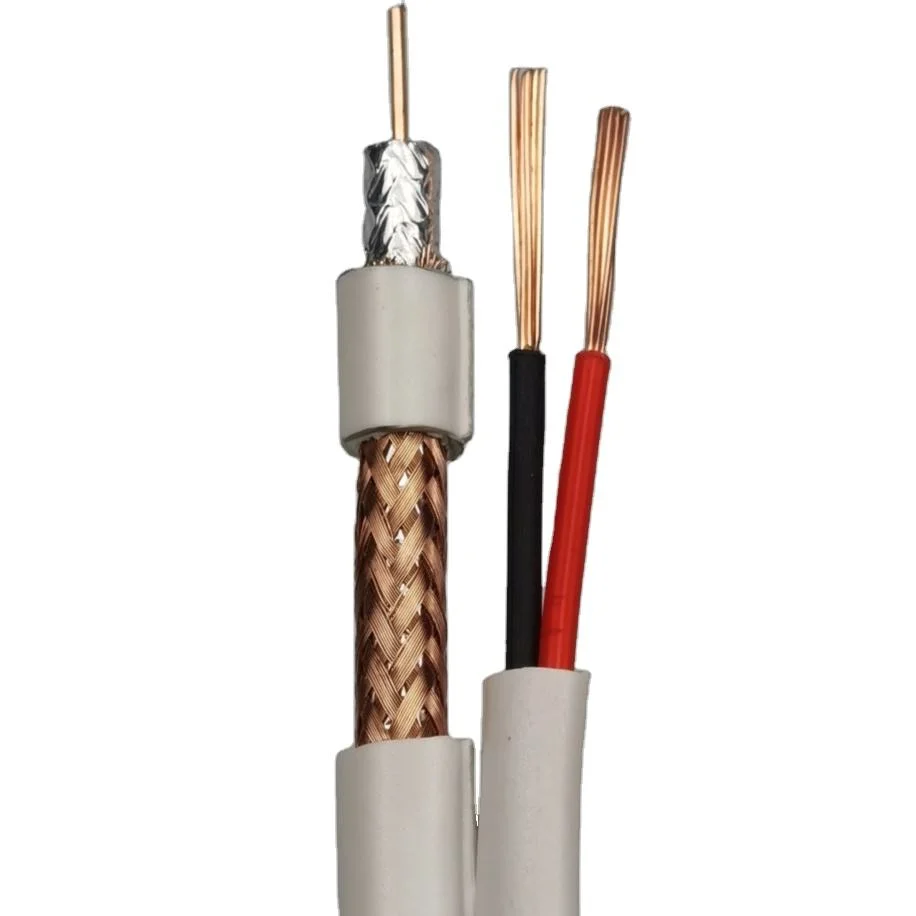 Rg59 Rg9 Coaxial Cable with 2 Core Power Cable Rg58 Rg 11 RG6 Coaxial with Power Rg 6 Rg59 Coaxial Cable with Power