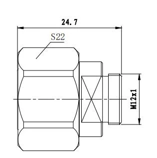 4310 Male Straight RF Connector Adapter Microstrip Adapter Pin 0.9