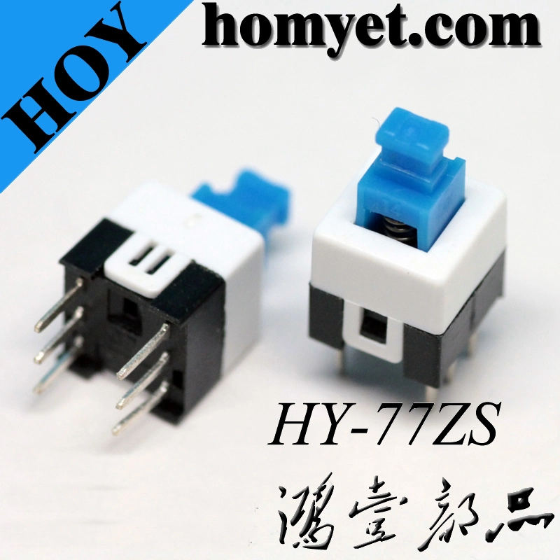 China Manufacture Push Button Switches 7*7mm Self-Locking Switch Push Button Switch with DIP Type