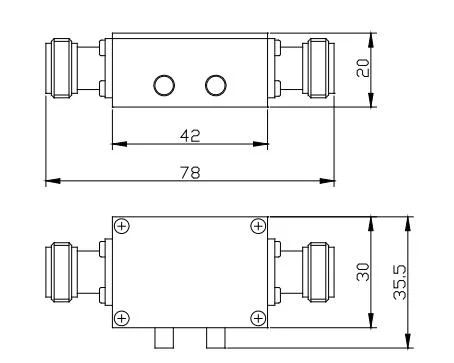 DC-4GHz 2W 5W 10W Pushbutton Step Attenuators RF Components for EMC Test