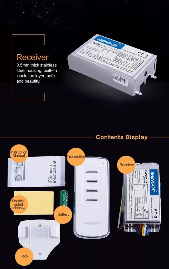 Professional Manufacturer 12V Blister Packing LED Lighting Remote Control Switch