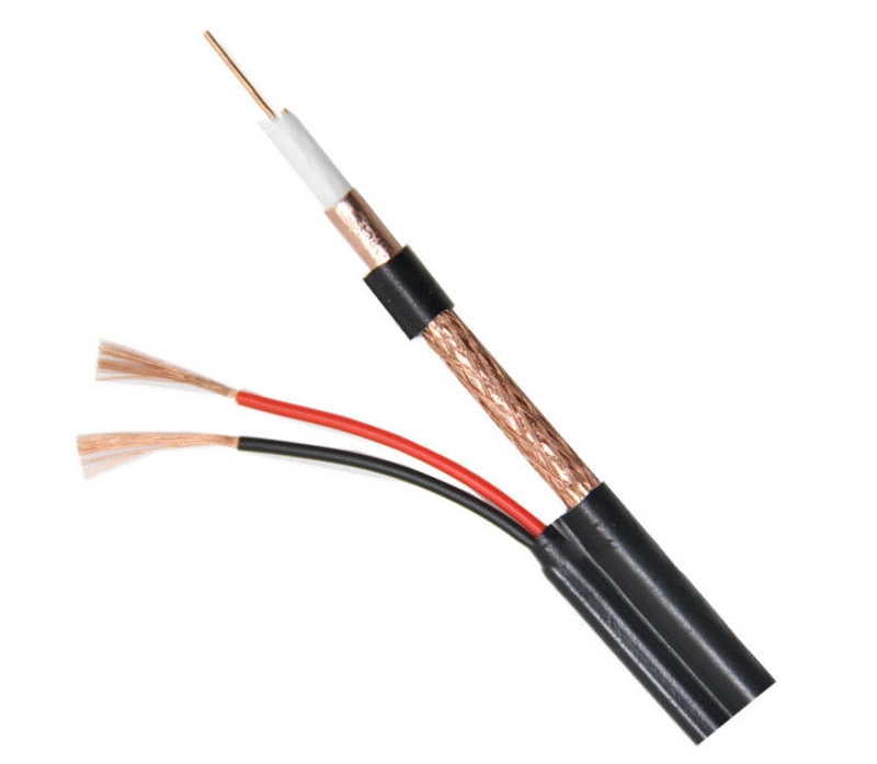 Rg59 Rg9 Coaxial Cable with 2 Core Power Cable Rg58 Rg 11 RG6 Coaxial with Power Rg 6 Rg59 Coaxial Cable with Power