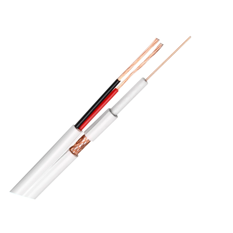 Coaxial Cable Rg 59+2 Cores for CCTV Surveillance Camera Cabling, Other Siamese Cable Available 75 Ohm