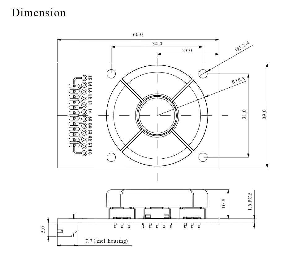 Five-Way Navigation Key Switch with Light