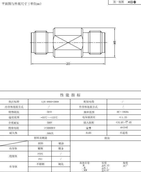 Reverse Polarity SMA Female to SMA Female Microwave Millimeter Wave Adapter, Stainless Steel Outer Contucter 5%off