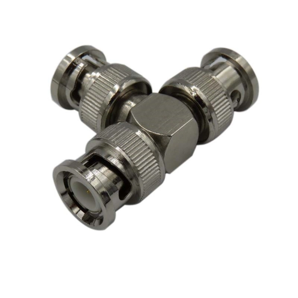 50ohm RF Coaxial BNC Male to BNC Male to BNC Male T Shape Connector Adaptor