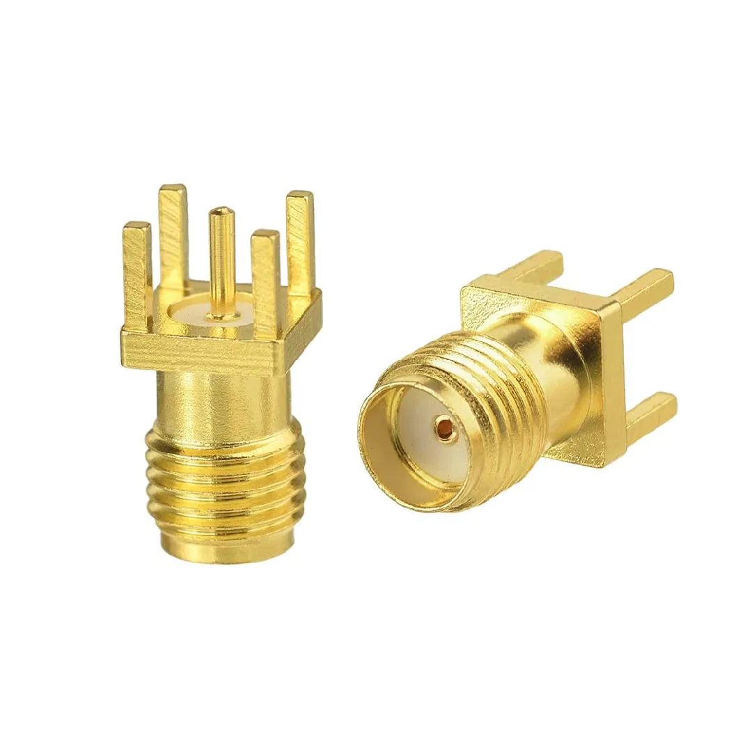RF Coax Connector SMA Female Jack Solder PCB Board Mount Straight Adapter for Rotating Antenna Assembly