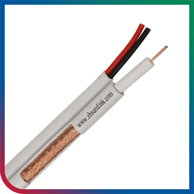 Solid Bare Copper White Rg 59 CCTV Coaxial Cable Rg59 Power Cable