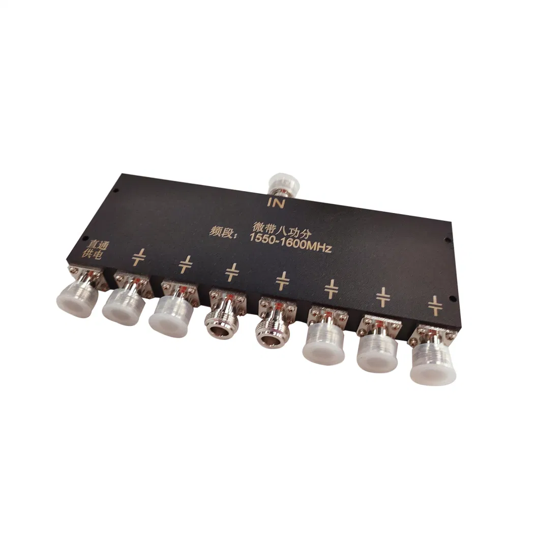 15W Low Vswr 8 Way Microstrip Power Splitter/Divider Frequency 1550-1600MHz N-Female Connector