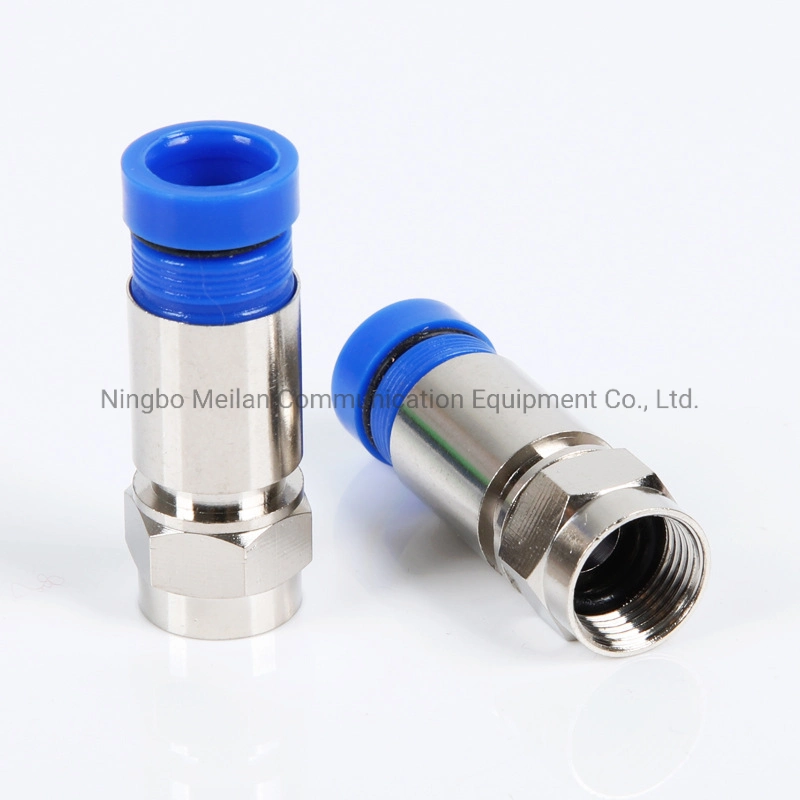 RG6 Audio Video F Compression Connector Coaxial Male Connector F Couplers