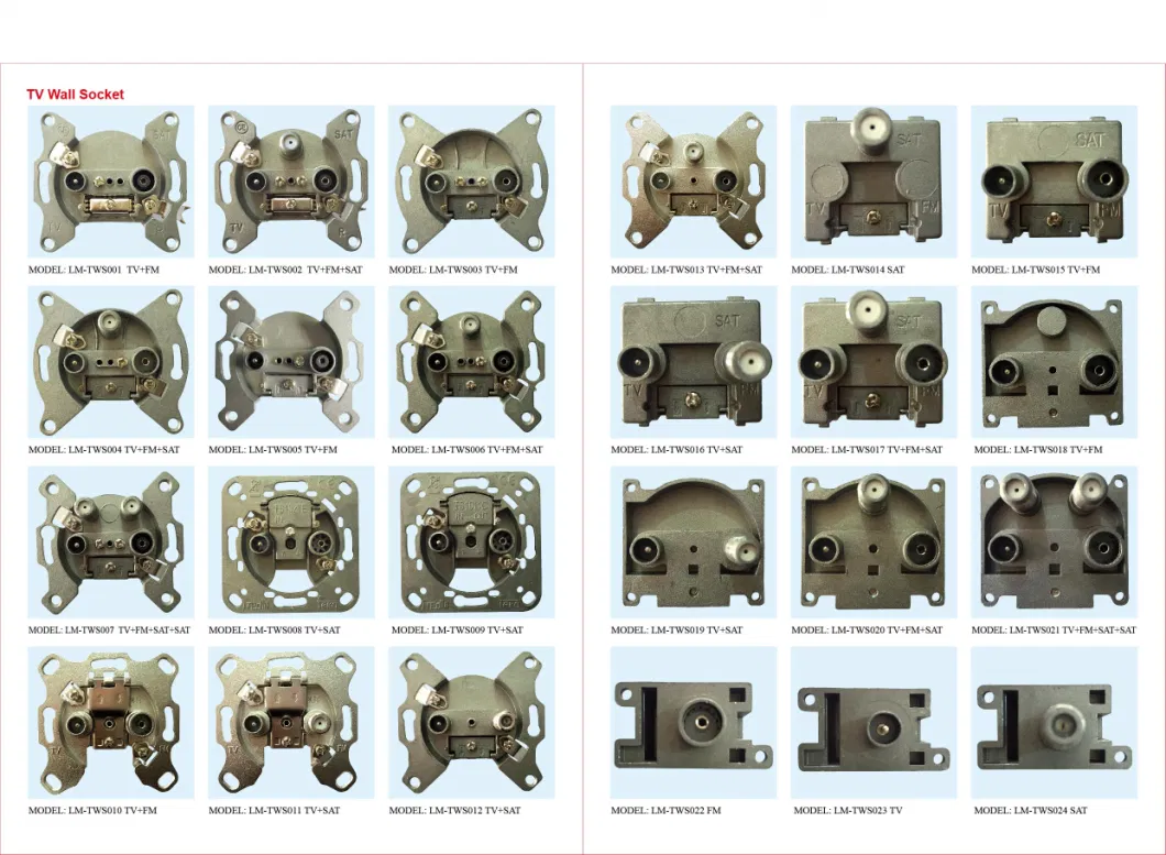 5-2400MHz TV+Sat Sat TV Wall Socket Outlet