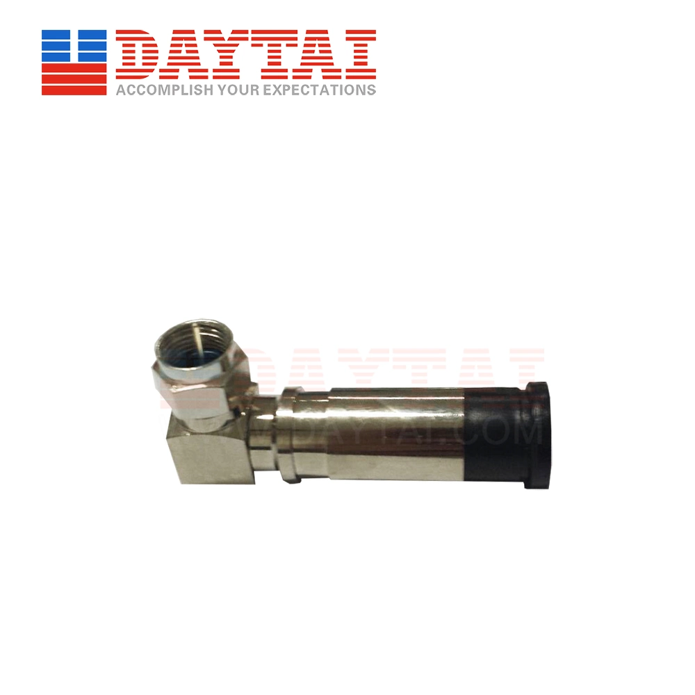 Coax F Type Rg11 Male Compression 90 Degree CATV Connector