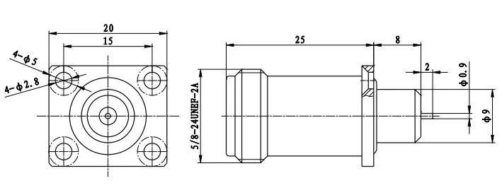 N-Kfd Microstrip Type RF Connector Adapter Cable Assembly