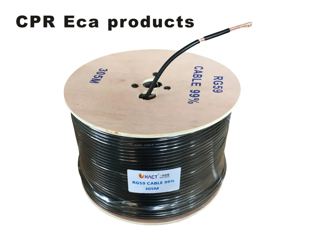 Communication Cable CCTV CATV CPR Eca RG11 PVC Over Jacket CCTV Coaxial Cable