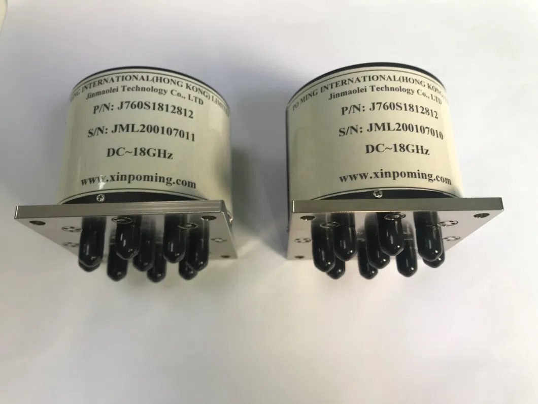 Sp7t/Sp8t Stainless Steel Passivated Coaxial RF Switch with N Connector, 12.4G/18g Failsafe/Latching