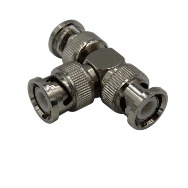 50ohm RF Coaxial BNC Male to BNC Male to BNC Male T Shape Connector Adaptor