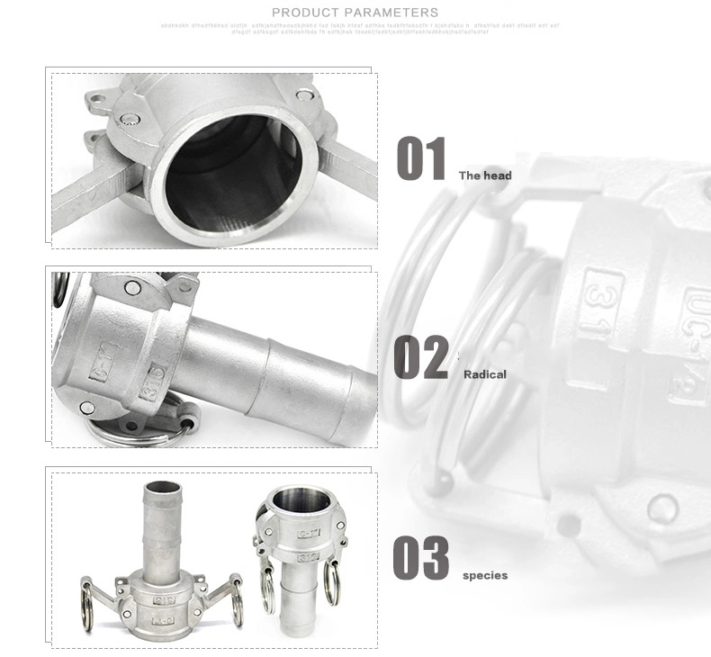 Brass Type C Female Coupler Hose Shank Camlock Fittings Connector with Groove Adapter