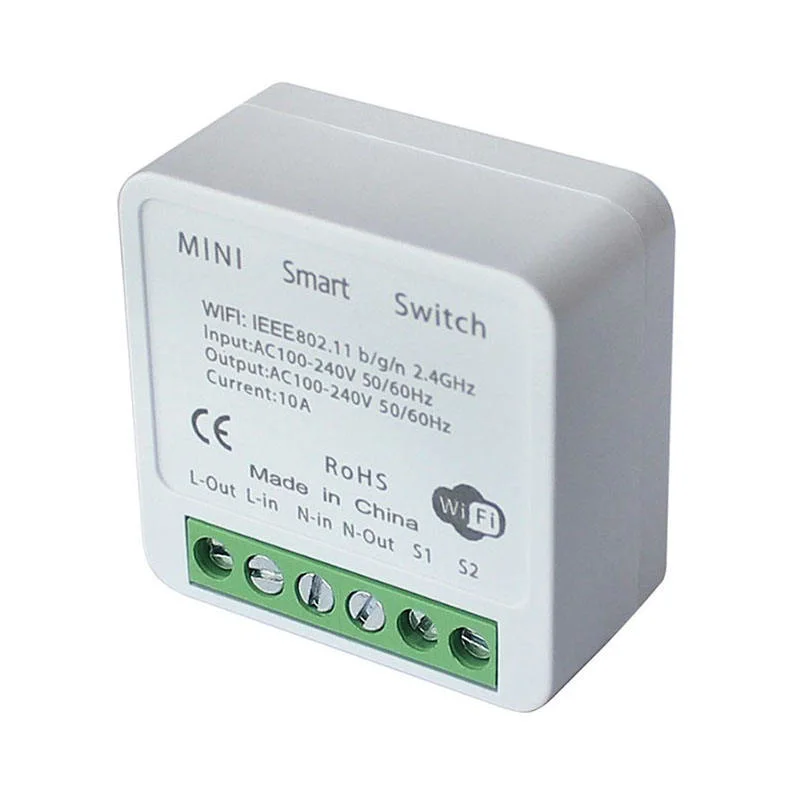 2.4GHz WiFi+RF Mini Smart Switches Cell Phone APP Control Switches AC85-260V Wireless Voice Control Switches Manufacturer