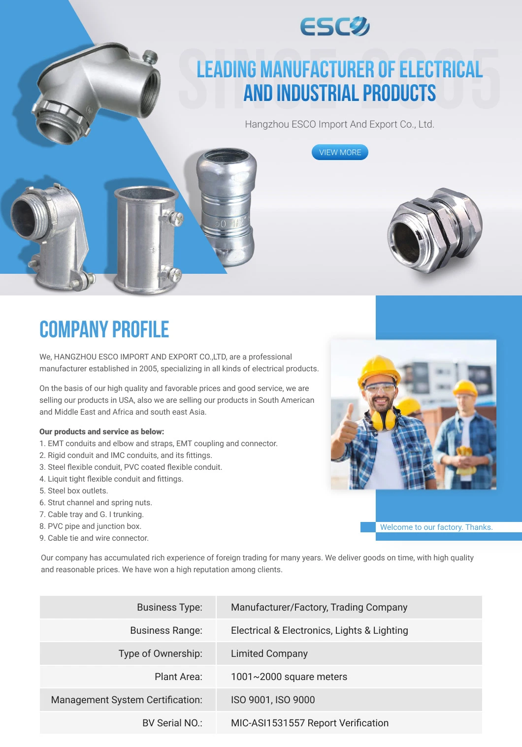 Good Service 20, 25, 32, 38, 50 Electrical Fitting Pipe Coupling