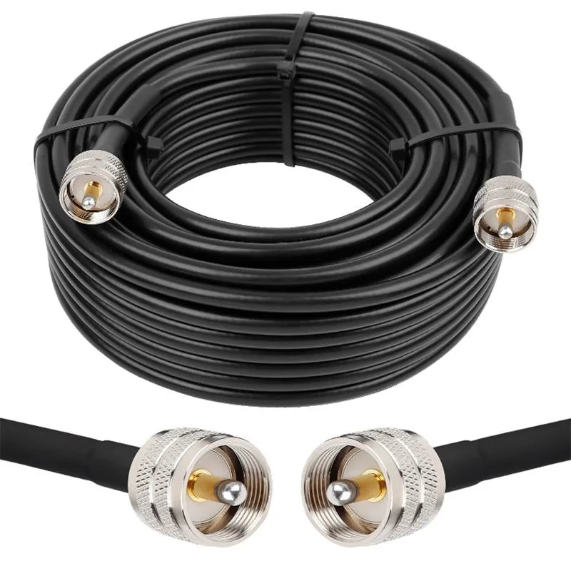 RG6 Coaxial Cable, 15 FT. F-Type Connectors, Double Shielded Coax, Input Output, Low Loss Coax, Ideal for TV Antenna, DVR, VCR, Satellite Receiver, Cable Box