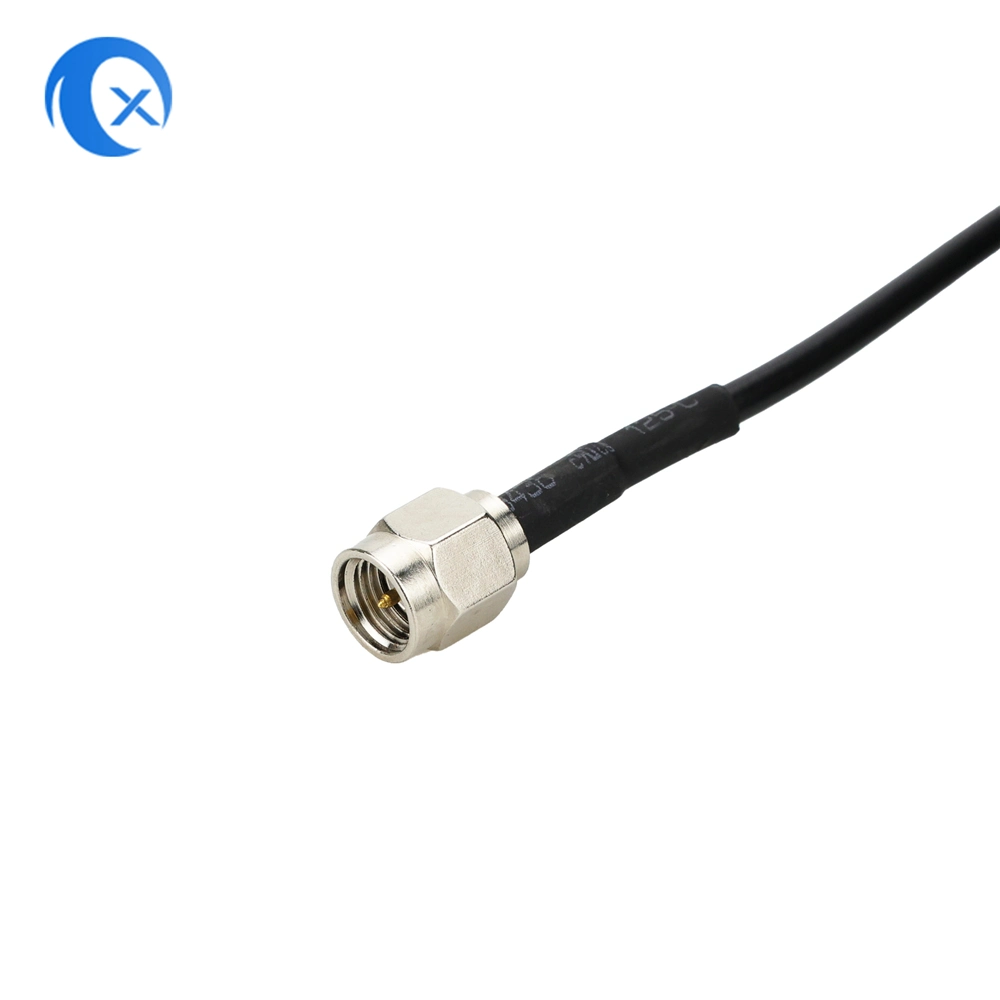 Customized SMA Male Connector Center Pin Jumber Wire Gold Plated with Rg174 RF Coaxial Cable Assemblies