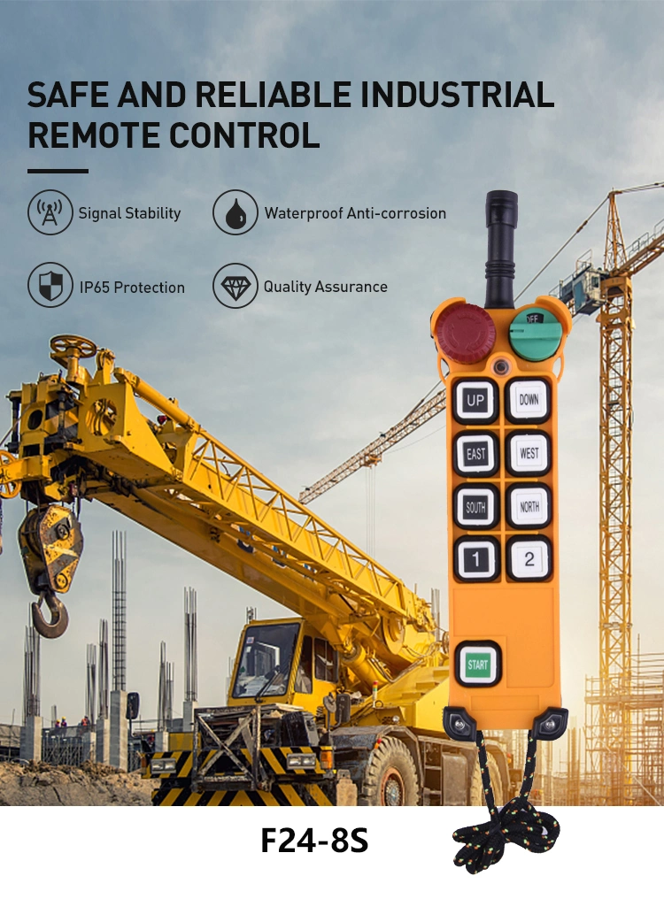 F24-8s Telecrane Manufacturers Hot Selling Industrial Wireless Remote Control on off Switch for Overhead Cranes