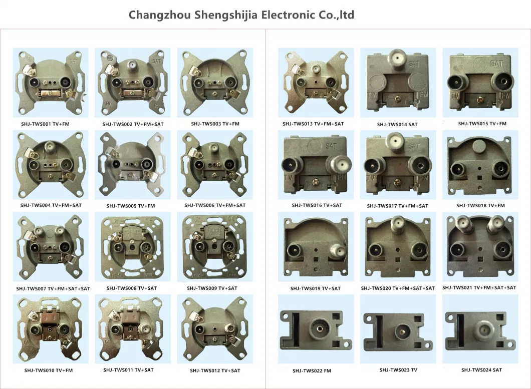 China Manufacture 5-2400MHz TV+Sat Satellite Wall Socket