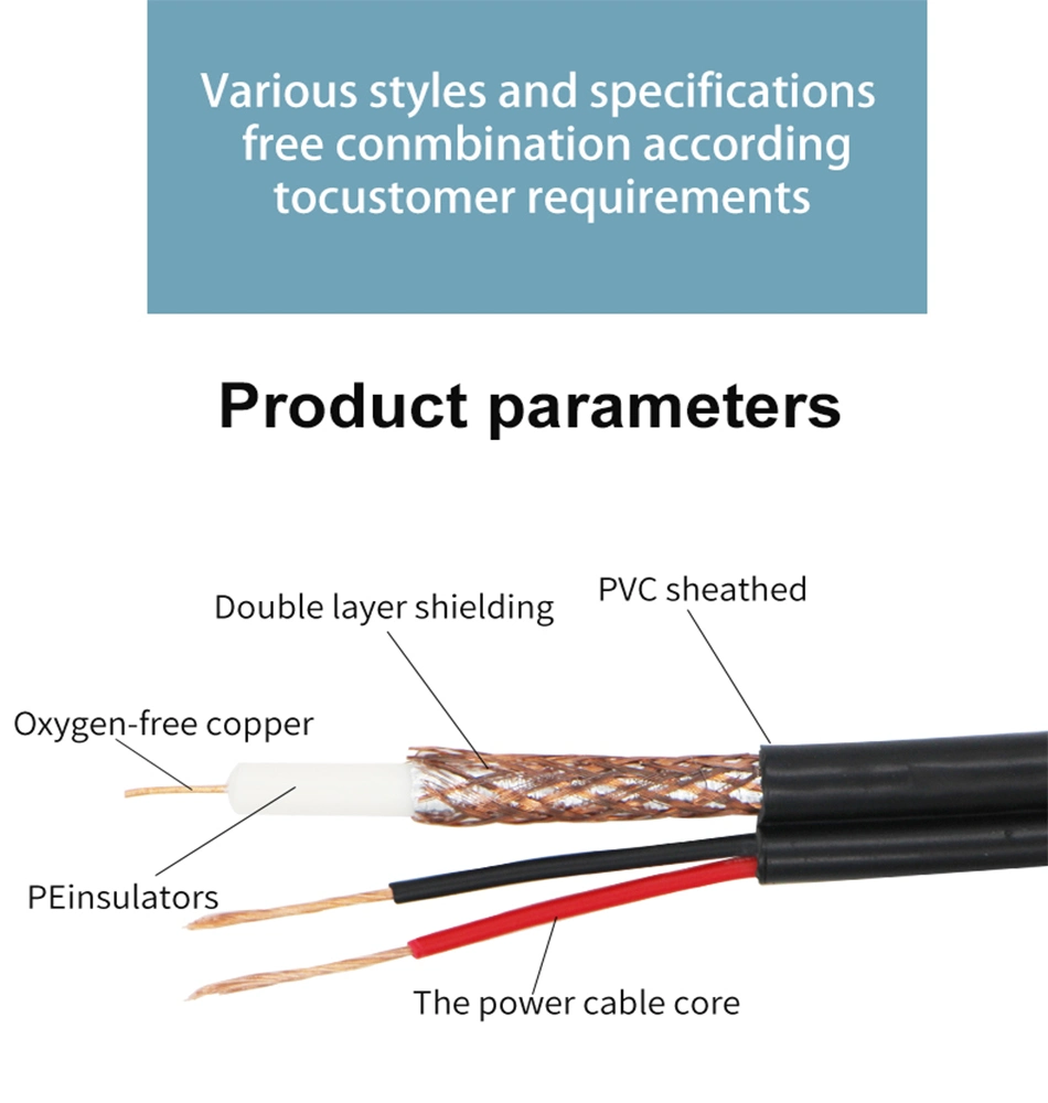 75ohm Digital Antenna Cable RG6 Line Solid PE or Foam PE CATV CCTV Coaxial Cable