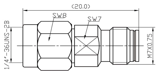 2.4mm Male to 2.92mm Female Millimeter Microwave Adapter, DC~40GHz