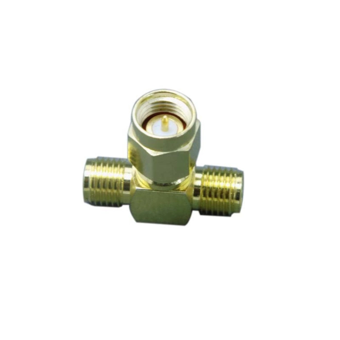 RF Coaxial SMA Female to SMA Female to SMA Male T Shape Connector Adaptor