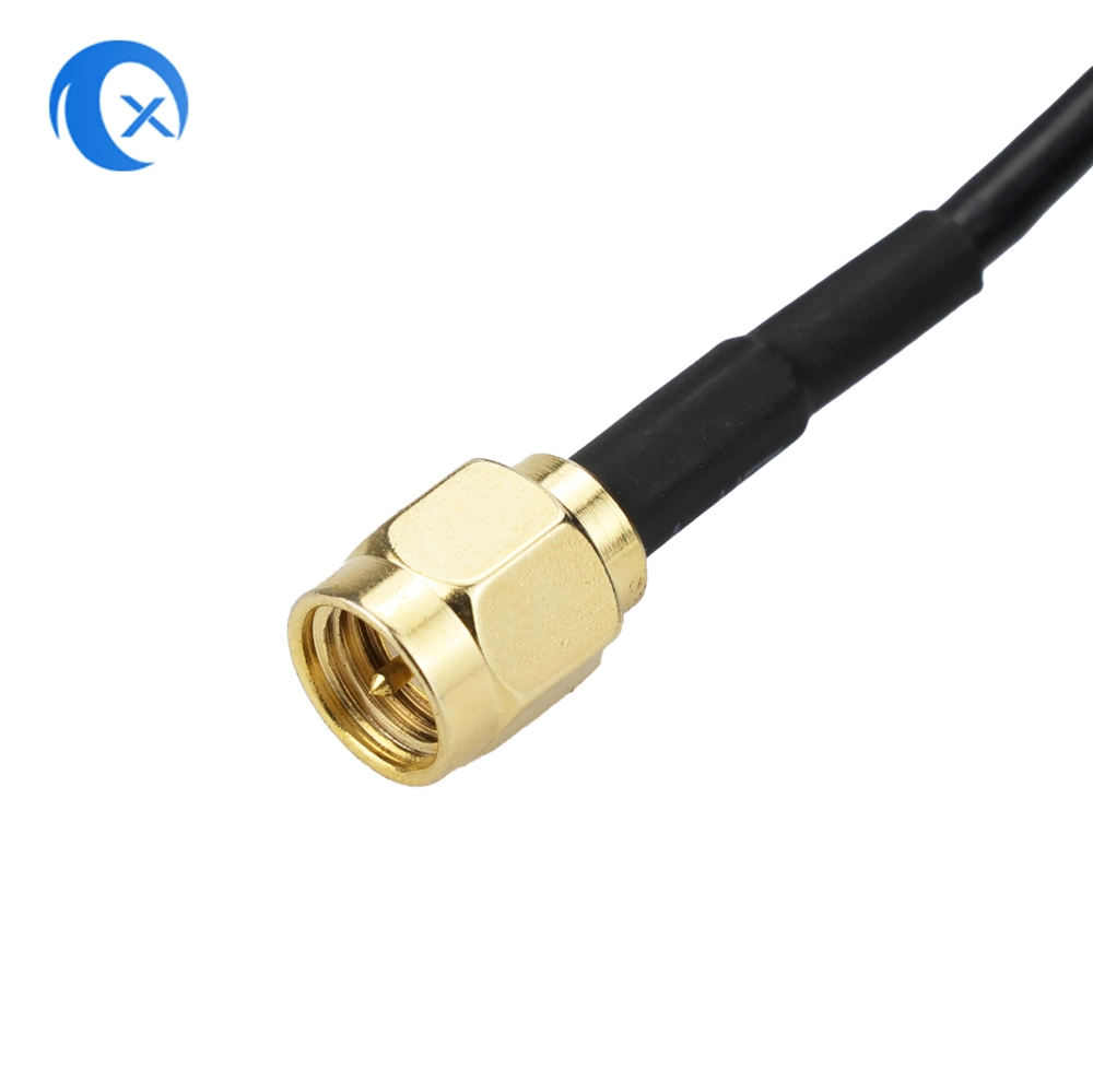 Customized SMA Male Connector Center Pin Jumber Wire Gold Plated with Rg174 RF Coaxial Cable Assemblies