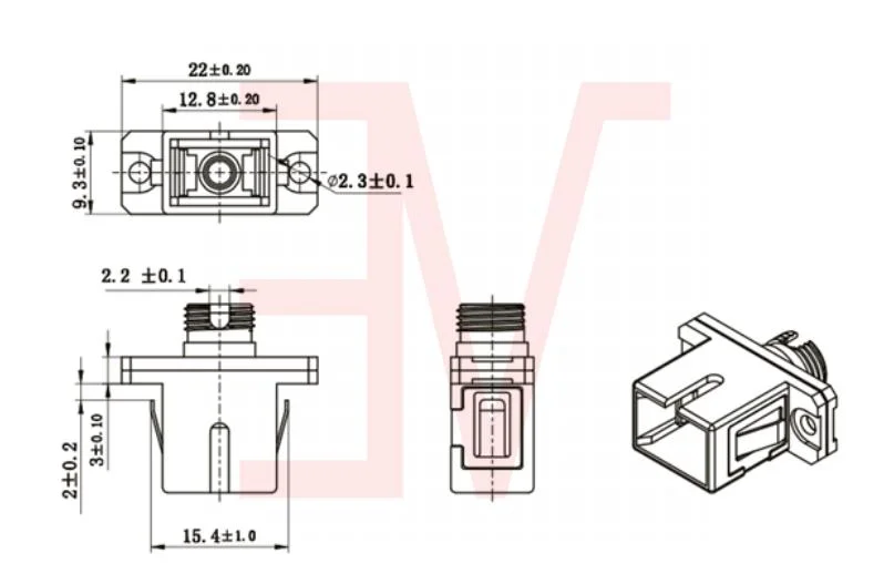 Sc to FC/APC Single Core Hybrid Metal Housing Fiber Optical Adapter Coupler