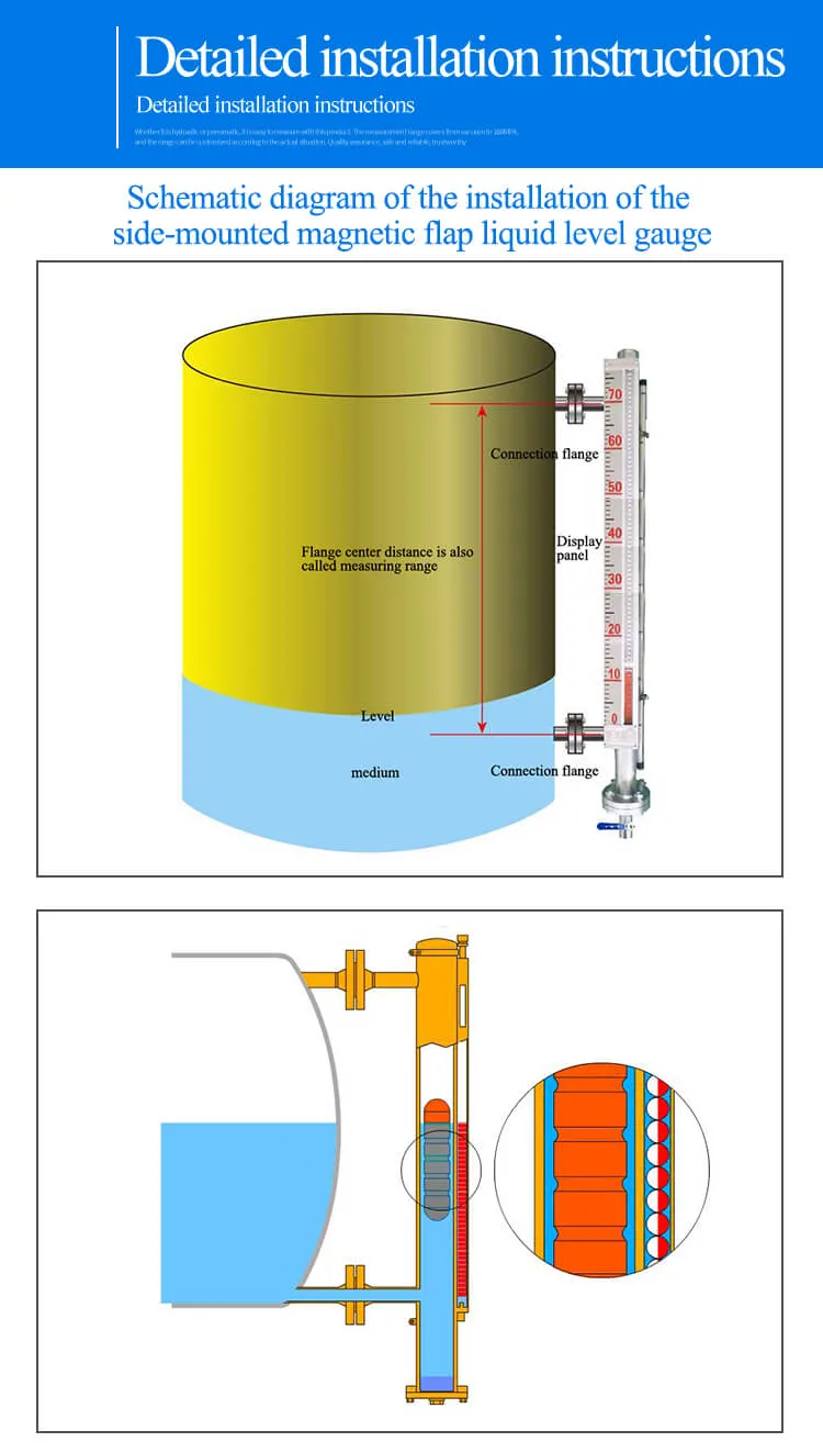 Mechanical Level Gauge Boiler Water Level Meter Float Type Level Switch