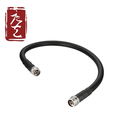 Cable coaxial 50 BNC de cobre sólido blanco y negro de LMR600 ohmios