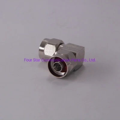 Resistente al agua eléctrico China baja coaxial RF Pim tipo Cconnector N macho N macho Adaptador de conector en ángulo recto